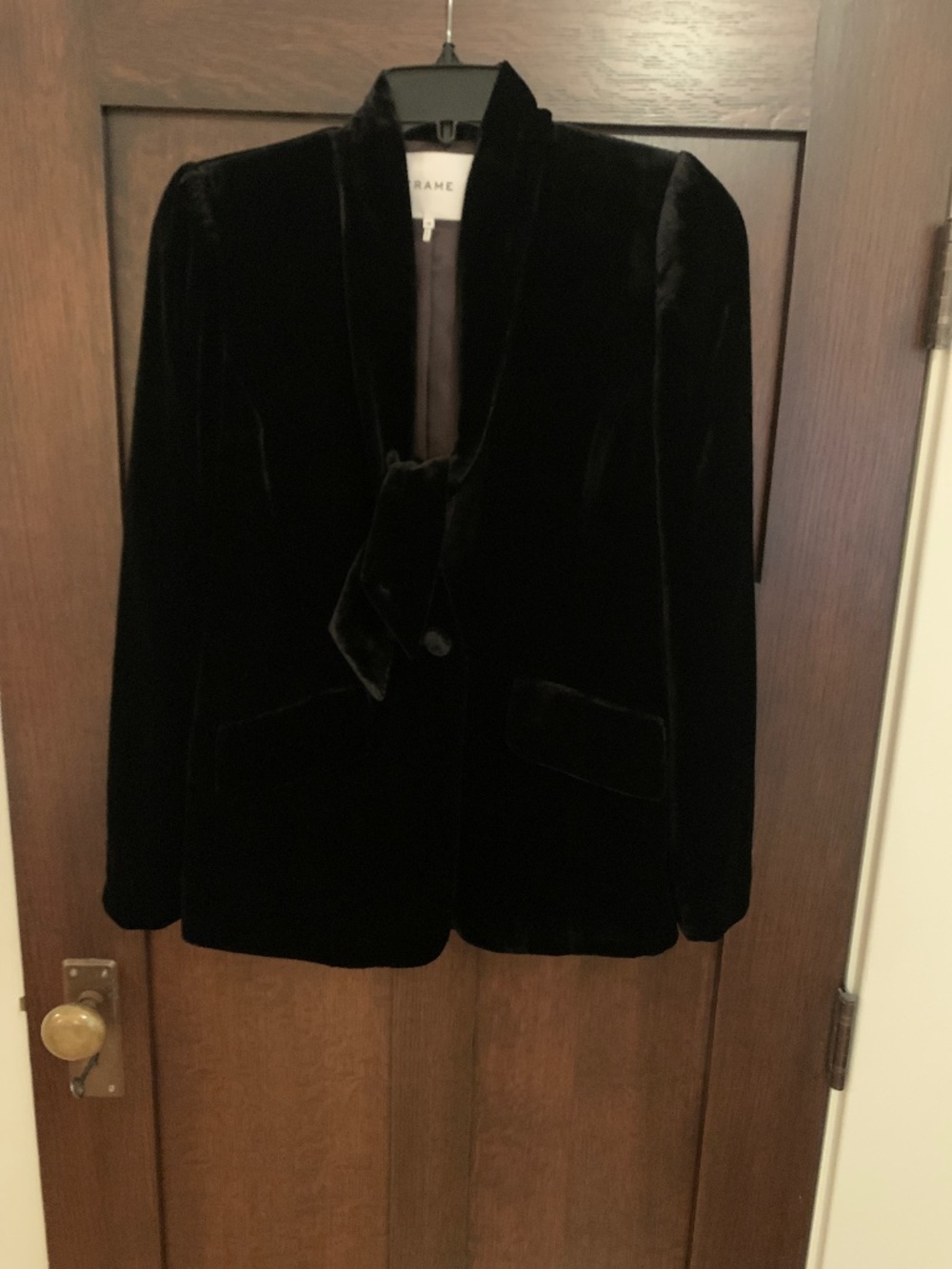Frame Denim Velvet Tie Jacket